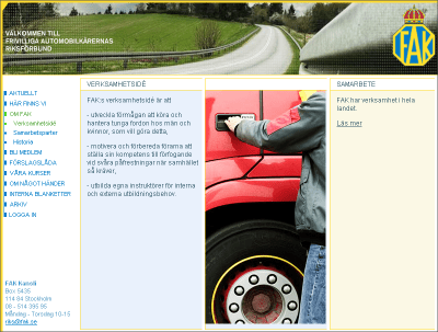 Screenshot of FAK.se