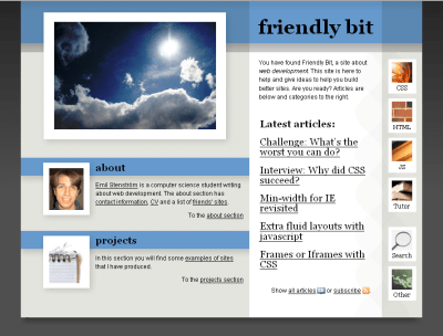 Screenshot of this site